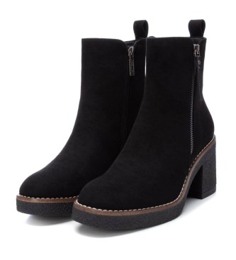 Refresh Bottines Antelina Noir - Hauteur du talon 7cm