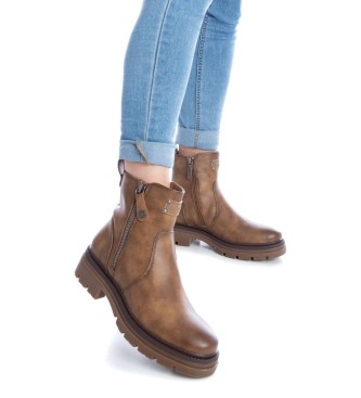 Refresh Round toe ankle boots taupe