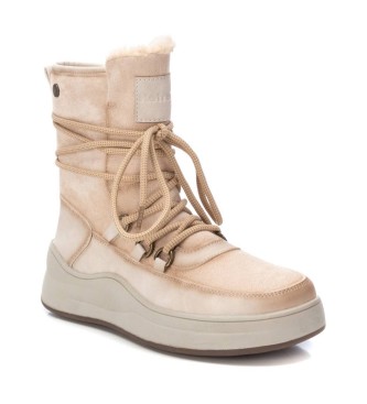 Refresh Leather ankle boots 172119 Beige