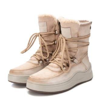 Refresh Bottines en cuir 172119 Beige