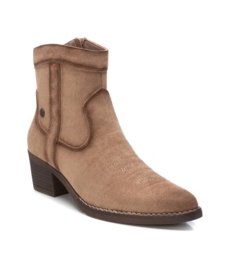 Refresh Lederstiefeletten 172126 taupe