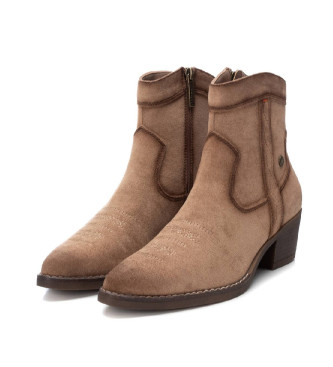 Refresh Bottines en cuir 172126 taupe