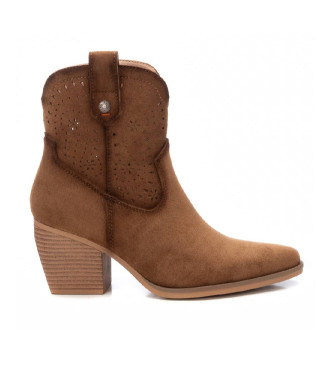 Refresh Botins em pele 172518 taupe