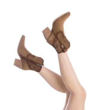 Refresh Botins em pele 172518 taupe