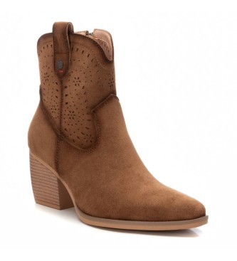 Refresh Botins em pele 172518 taupe