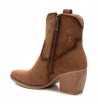 Refresh Botins em pele 172518 taupe