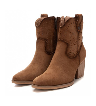 Refresh Botins em pele 172518 taupe