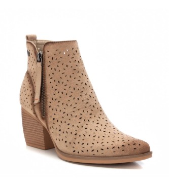 Refresh Bottines en cuir 172519 beige