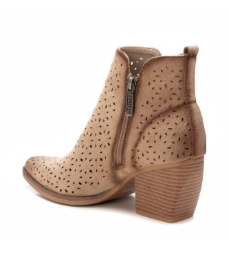 Refresh Bottines en cuir 172519 beige