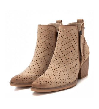 Refresh Bottines en cuir 172519 beige