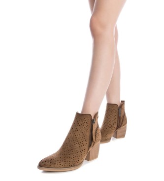 Refresh Botins em pele 172519 taupe