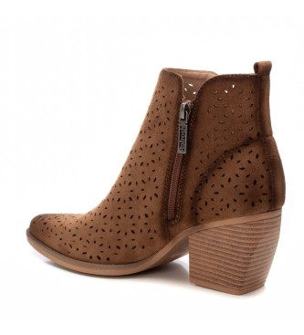 Refresh Botins em pele 172519 taupe