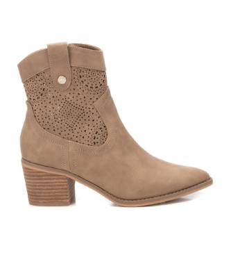 Refresh Botins em pele 172624 taupe