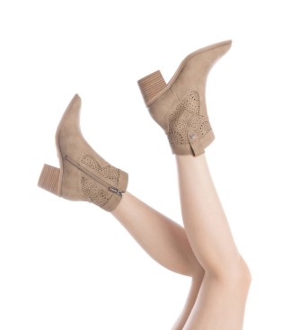 Refresh Bottines en cuir 172624 taupe