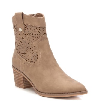 Refresh Botins em pele 172624 taupe