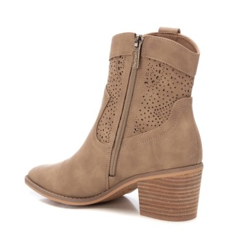 Refresh Botins em pele 172624 taupe