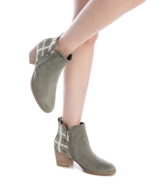 Refresh Leather ankle boots 172795 green