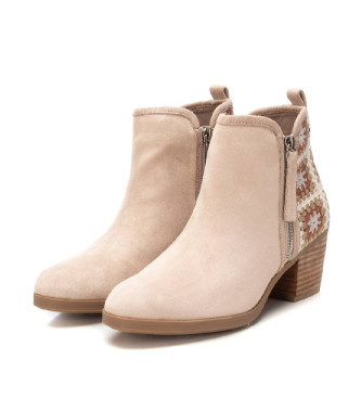 Refresh Bottines en cuir 172795 beige