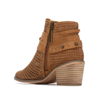 Refresh Skórzane buty za kostkę 175180 brązowe