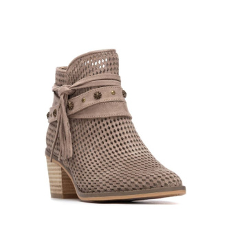 Refresh Skórzane buty za kostkę 175180 brązowe