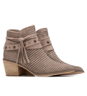 Refresh Skórzane buty za kostkę 175180 brązowe