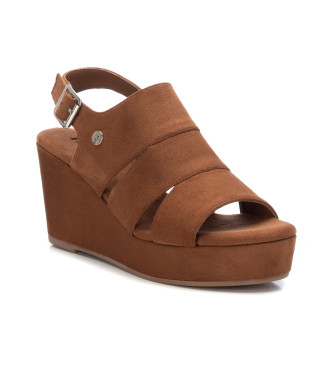 Refresh Brown suede sandals -Height wedge: 9cm