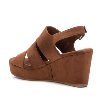 Refresh Brown suede sandals -Height wedge: 9cm