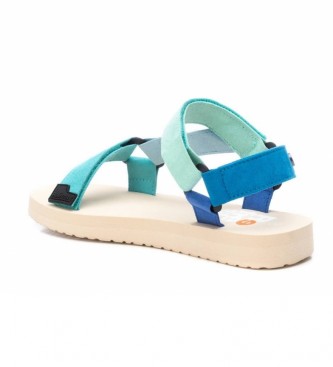 Refresh Blue unicolor sandals