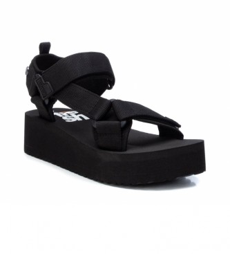 Refresh Sandals 079822 black -platform height: 6cm