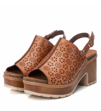 Refresh Brown clog style sandals -Height 5 cm heels