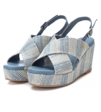 Refresh Sandals 170692 blue -Height 9cm wedge