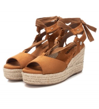 Refresh Leather sandals 170771 brown -Height wedge 9cm