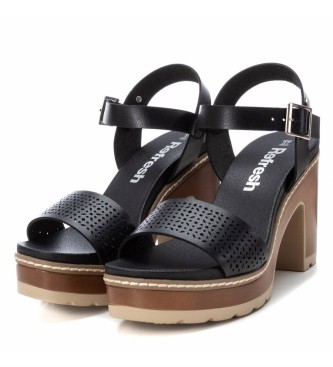 Refresh Klasični črni sandali -Višina pete 10 cm