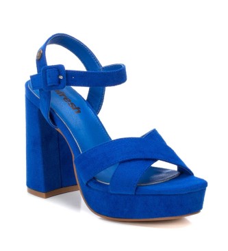 Refresh Leather sandal 170787 blue -Heel height 12cm