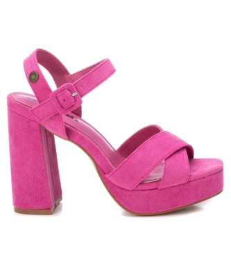 Refresh Sandalias de Piel 170787 fcsia -Altura tacn 12cm-