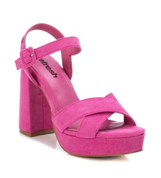 Refresh Sandalias de Piel 170787 fcsia -Altura tacn 12cm-