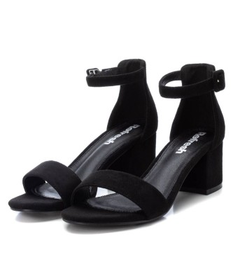 Refresh Sandales en cuir 170789 noir -Hauteur du talon 6cm