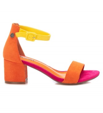 Refresh Sandalo in pelle 170790 arancione -Altezza tacco n 6cm-