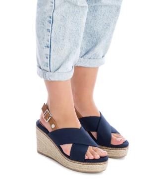 Refresh Sandals 170835 navy -Height 9cm heel