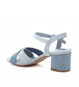 Refresh Leather sandals 170858 blue -Heel height 6cm