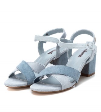 Refresh Leather sandals 170858 blue -Heel height 6cm