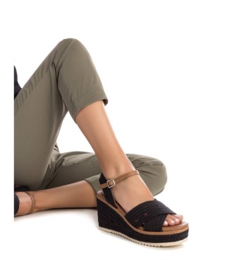 Refresh Sandals 171543 black -Height wedge 8cm