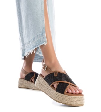 Refresh Sandals 171756 black -Height wedge 5cm