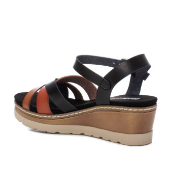 Refresh Sandals 171785 black -Height wedge 6cm