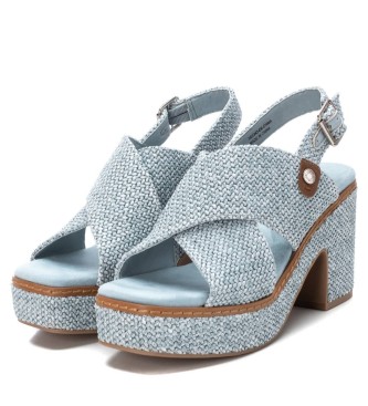 Refresh Sandalen 171790 blau-Absatzhhe 8cm