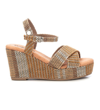 Refresh Sandals 171806 taupe -Height 8cm wedge