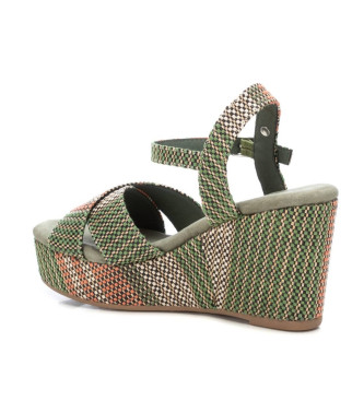 Refresh Sandals 171806 green -Height wedge 8cm