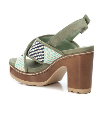 Refresh Sandals 171810 green -Heel height 8cm