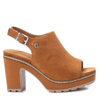 Refresh Brun sandal med fotledsrem 171874 -Hlhjd: 8cm