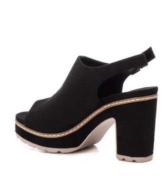 Refresh 171874 črn gležnjarski sandal - višina pete: 8 cm